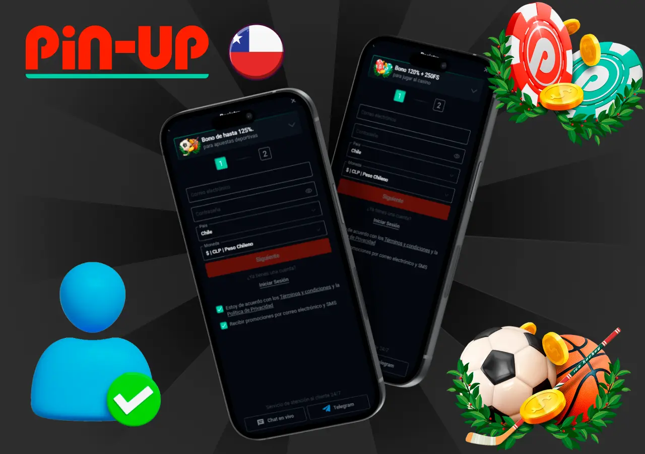 Proceso de registro a través de la aplicación para nuevos usuarios